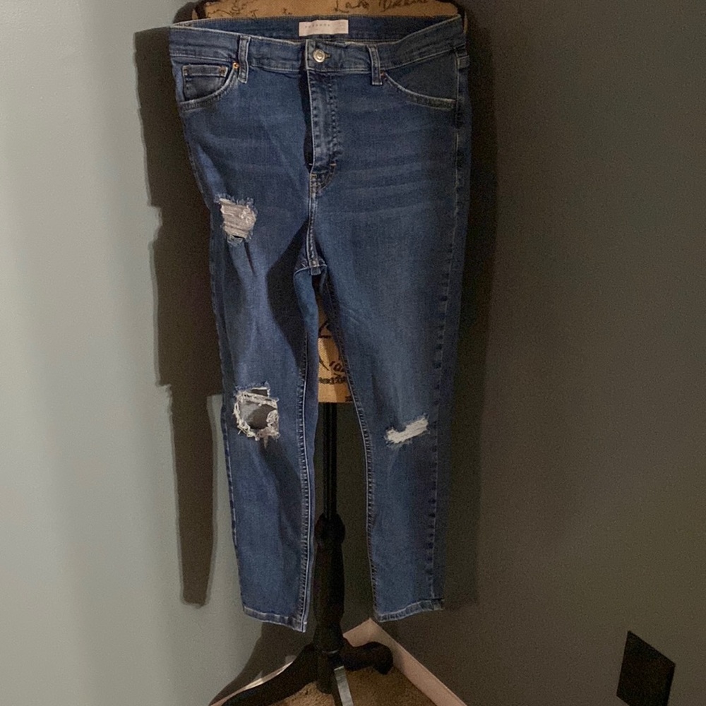 Top Shop Frayed Denim